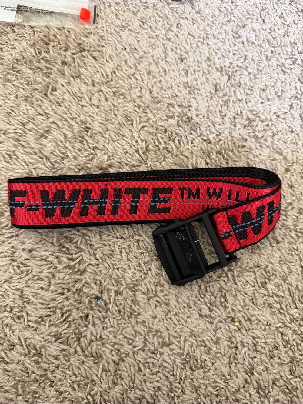Off-White Red and Black Belt